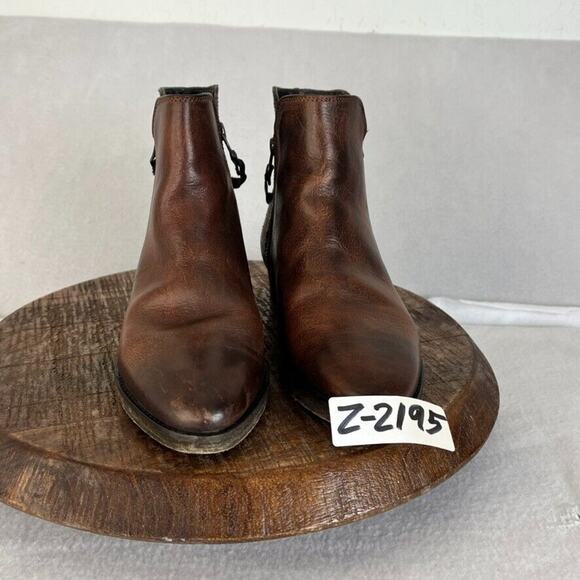 Ksubi Boots Womens Size 6 Heiffer 7 Stud Double Zip Up Brown Leather Western - Picture 14 of 14